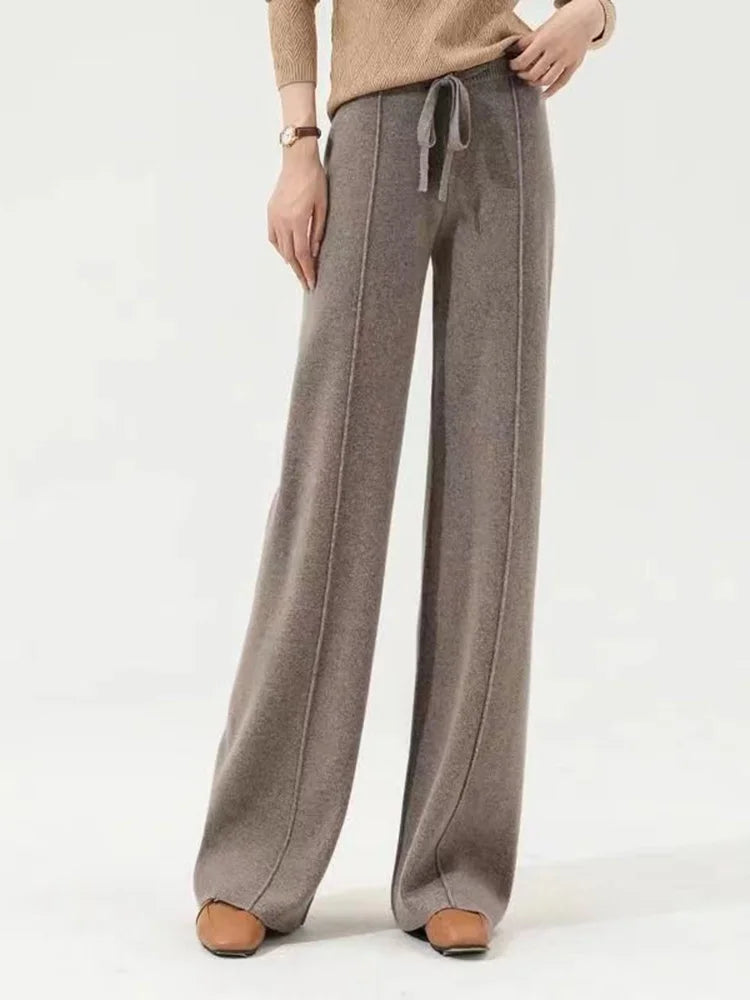 LTYQIN Wool Wide Leg Pants
