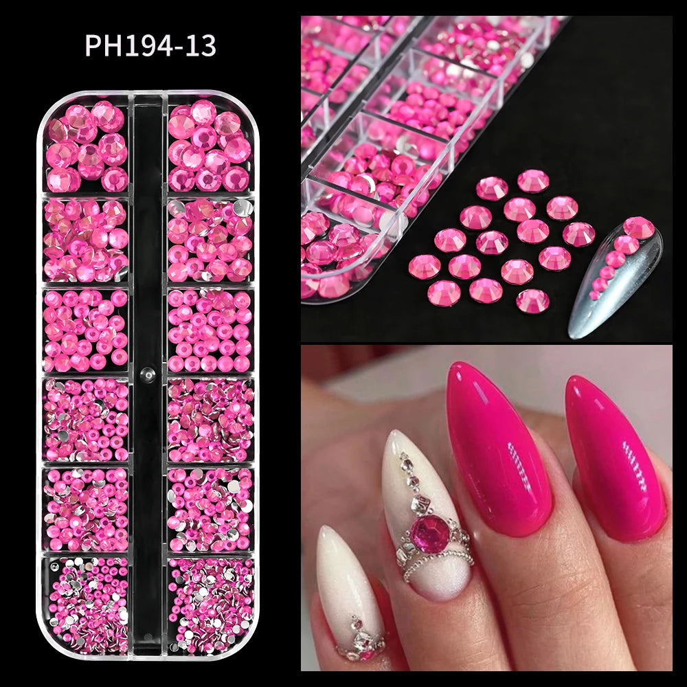 HotPress Caviar Nail Beads – Mixed Size Metallic Charms