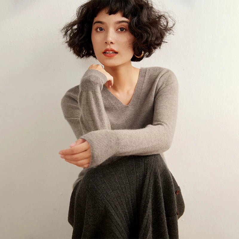 Pure Cashmere V-Neck Sweater