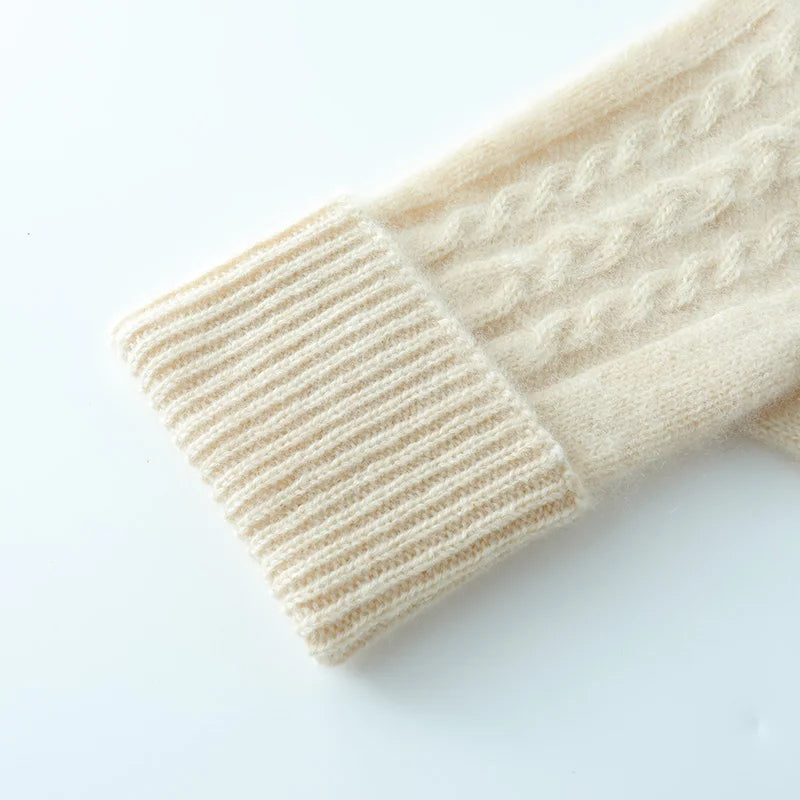 Women’s Cashmere Touchscreen Gloves – Soft Warm Mittens