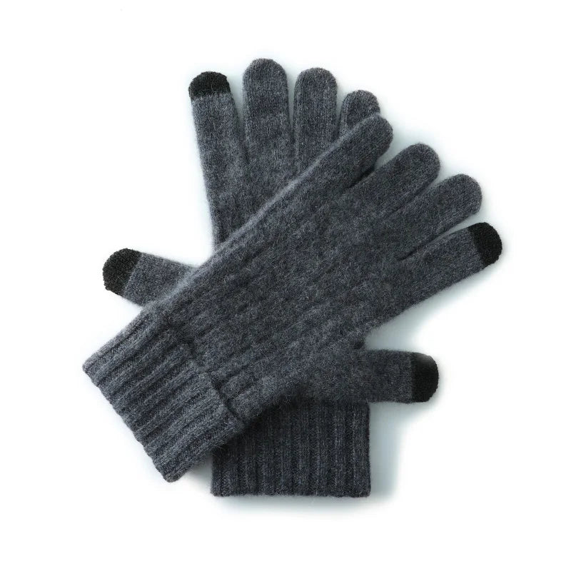 Women’s Cashmere Touchscreen Gloves – Soft Warm Mittens