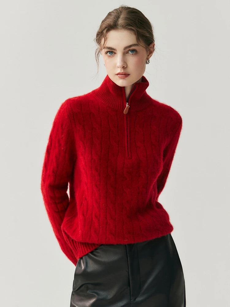 Women’s Cashmere Zip Sweater