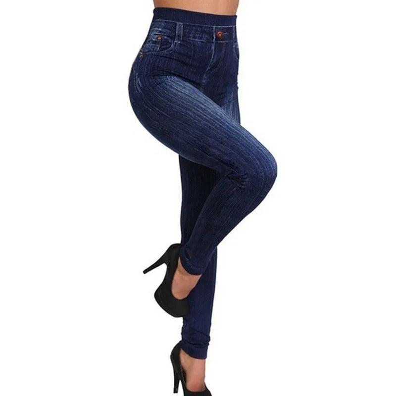 Women’s Denim Leggings – Fashion Slim Faux Jeans