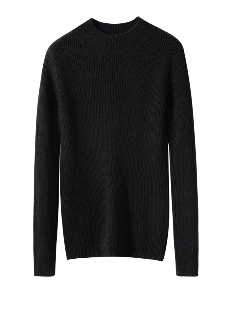 Cashmere Mock Neck Jumper – Slim Fit