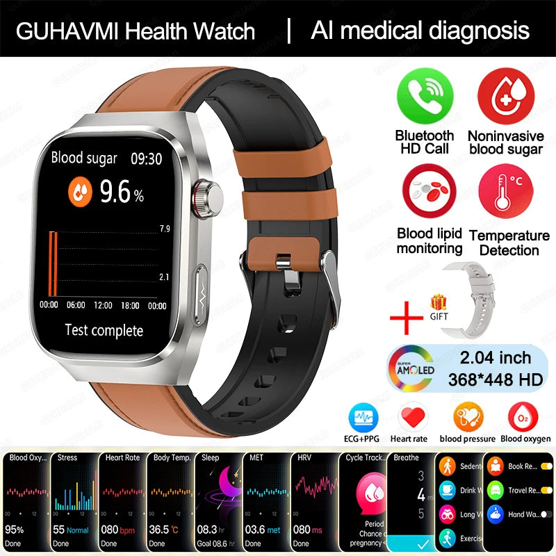 Uric Acid & Health Monitoring Smartwatch – Your All-in-One Health Companion