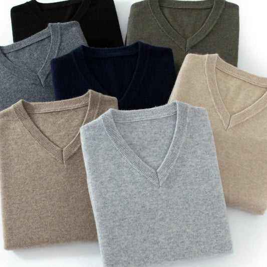 Men’s Cashmere V-Neck Sweater