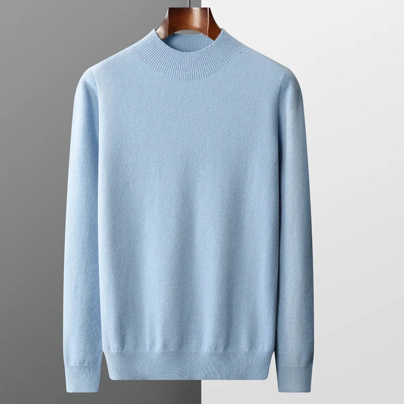 pullover semi-high neck leisure sweater