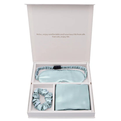 Silk Travel Set – Pillowcase, Eye Mask & Scrunchie | 19 Momme Mulberry Silk