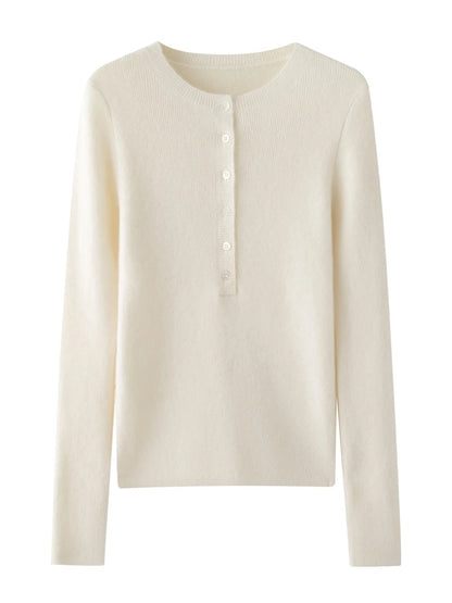 Cashmere Henry Collar Jumper – Fitted Cut