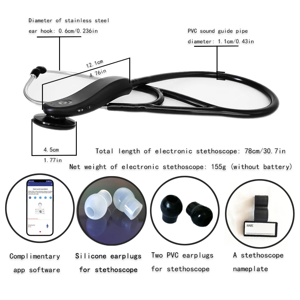 New Electronic Medical Bluetooth Digital Stethoscope Wireless