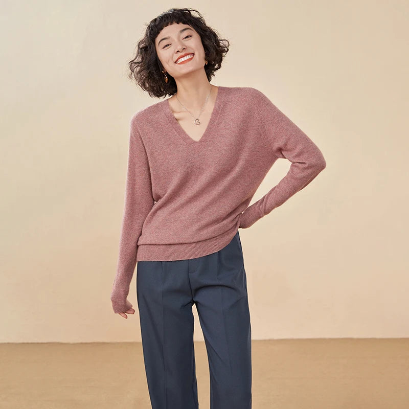 Pure Cashmere V-Neck Sweater