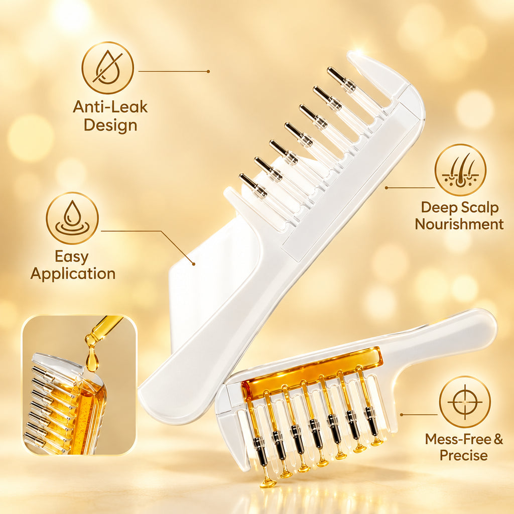 Auslaufsicherer Haaröl-Applikatorkamm