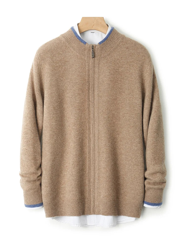 Men’s Merino Wool Zipper Cardigan