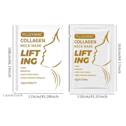 Overnight Collagen Neck Mask – 4 Pcs