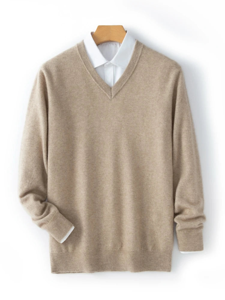 Men’s Cashmere V-Neck Sweater