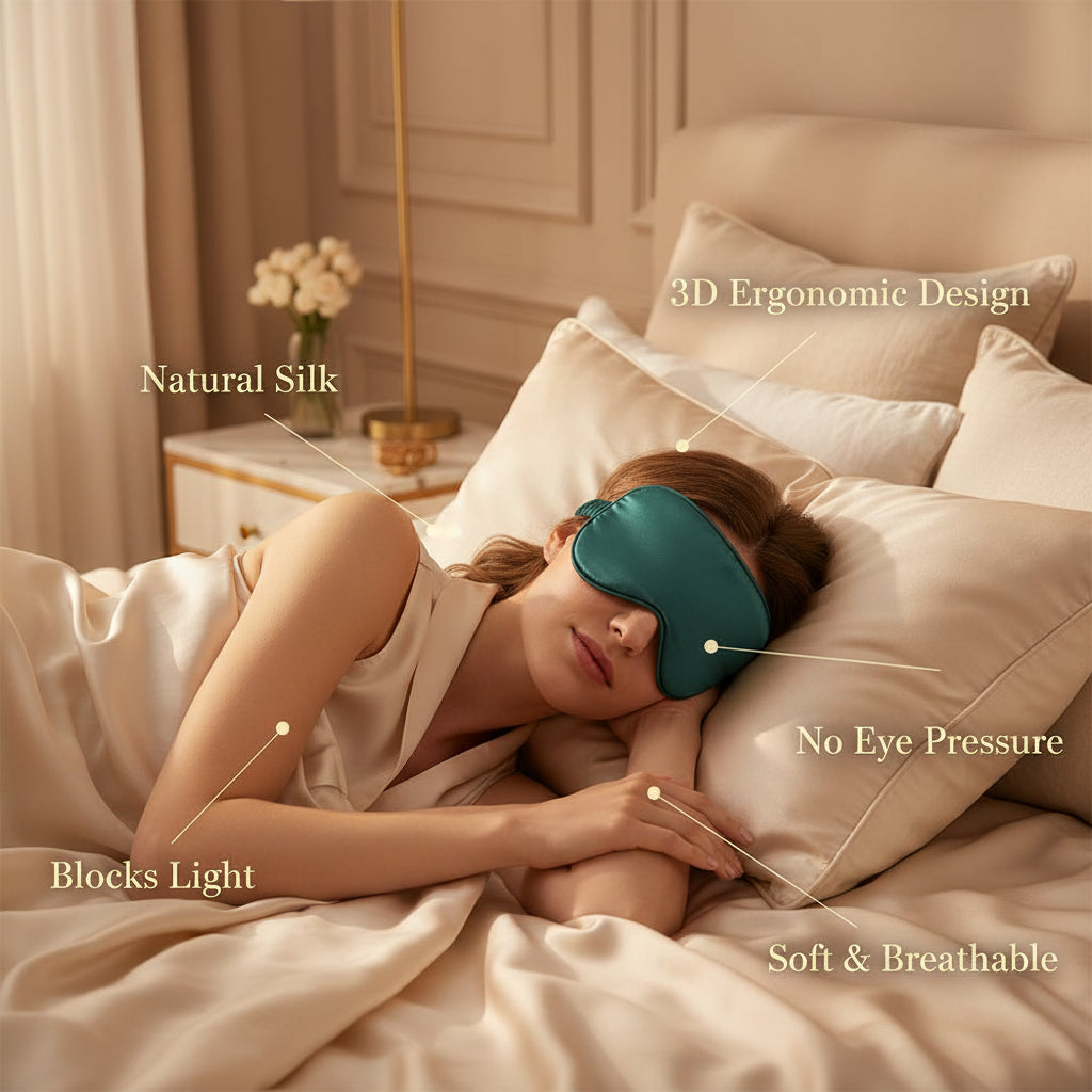 Masque de Sommeil 3D en Soie Naturelle