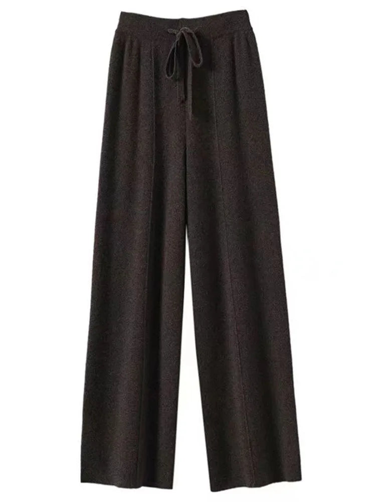 LTYQIN Wool Wide Leg Pants