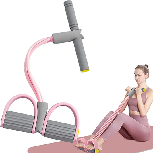 4-Tube Resistance Bands Yoga Pedal Puller for Full-Body Workout