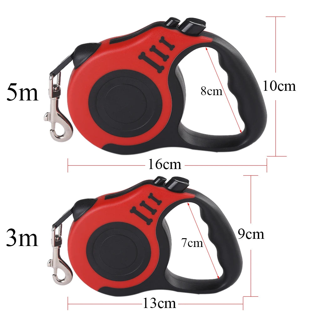 3m/5m Dog Leash for Small Dogs & Cats – Automatic Retractable Nylon Lead