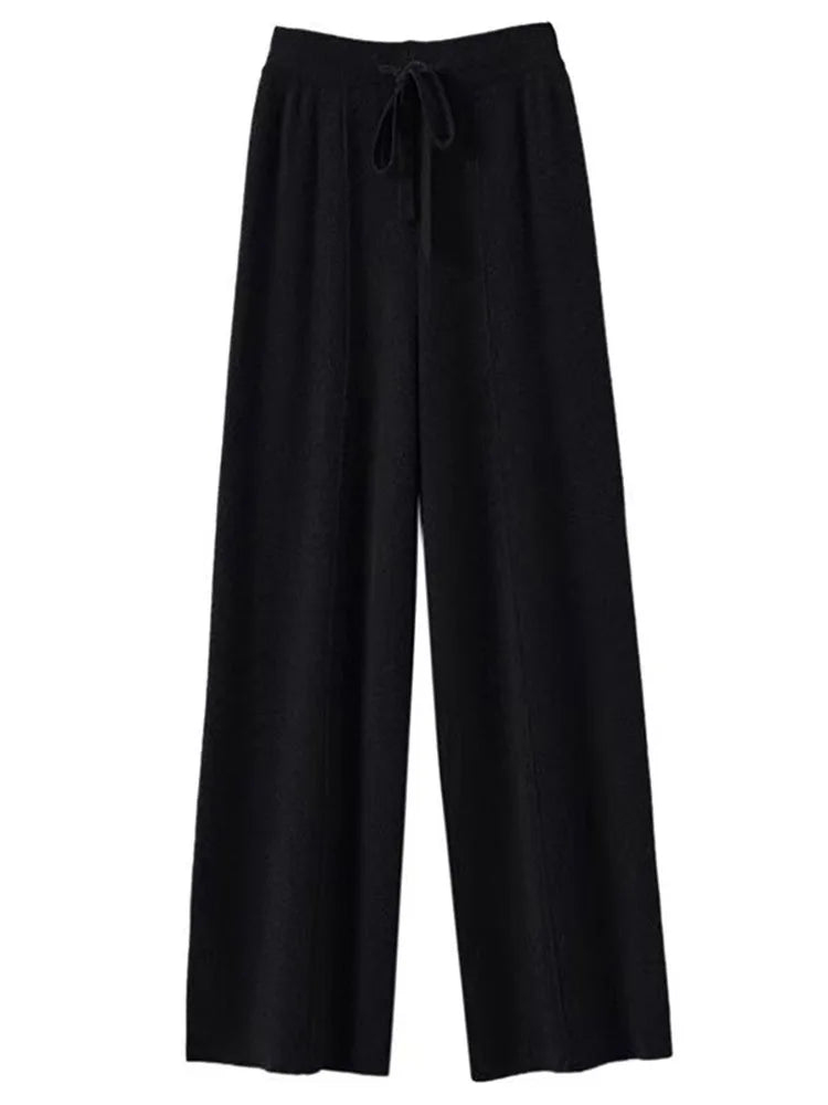 LTYQIN Wool Wide Leg Pants