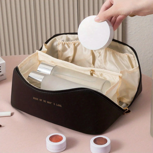 Luxury Women’s Makeup Organizer Bag – Toiletry Kit, Cosmetic Case with Zip Closure for Travel & Daily Use