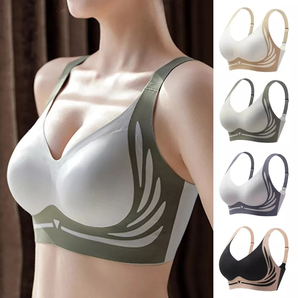 Seamless V-Neck Comfort Bra