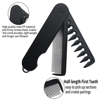 3-in-1 Pocket Folding Comb Set