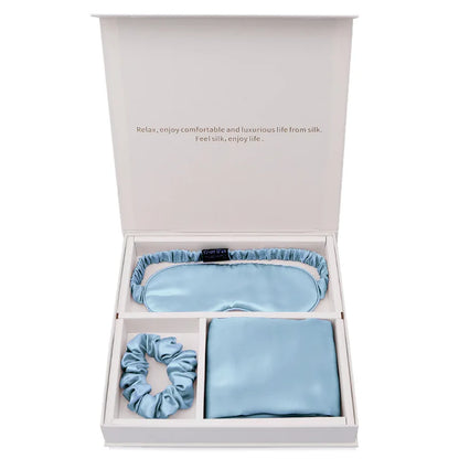 Silk Travel Set – Pillowcase, Eye Mask & Scrunchie | 19 Momme Mulberry Silk