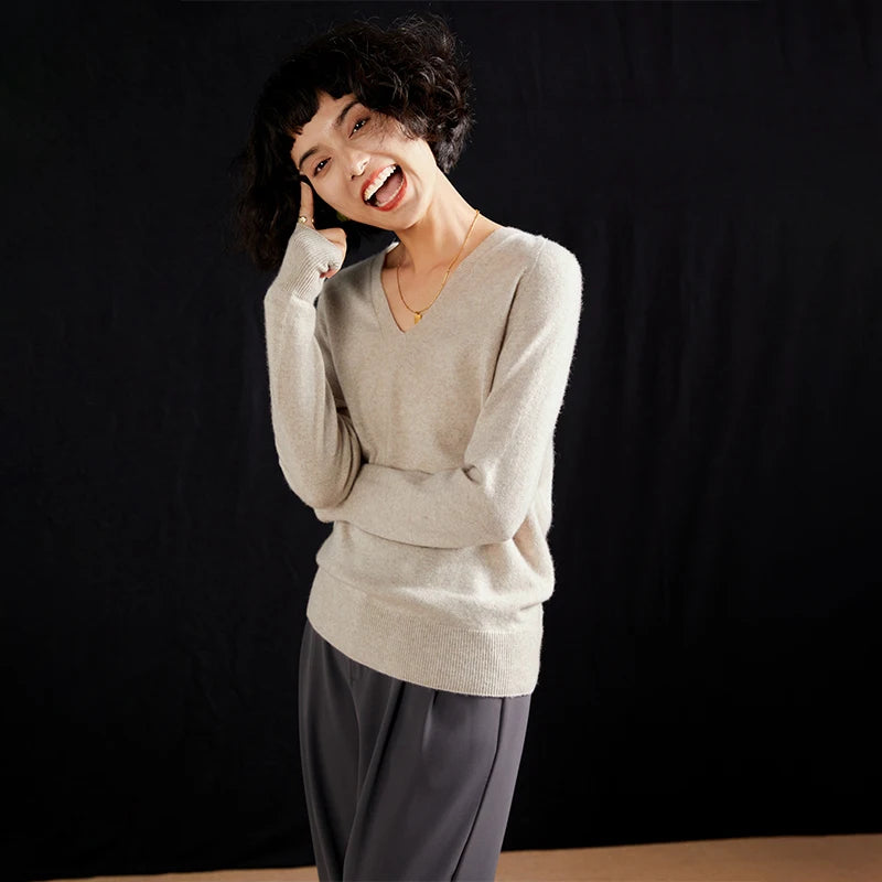 Pure Cashmere V-Neck Sweater
