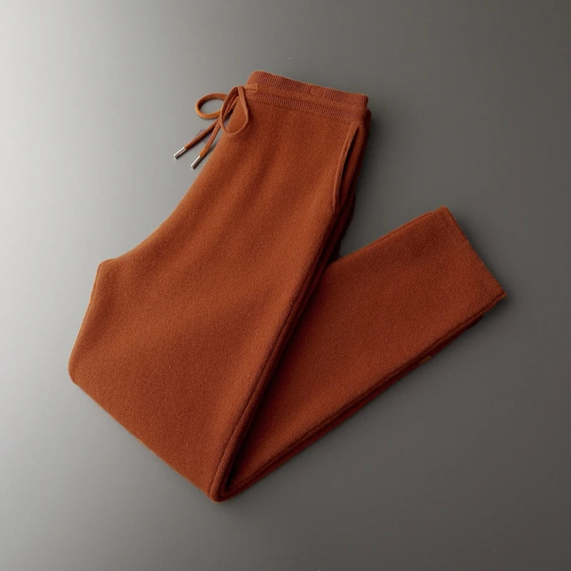 Men's 100% Merino Wool Knit Trousers – Soft, Warm, and Timeless Style