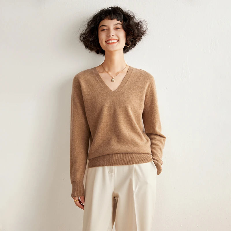 Pure Cashmere V-Neck Sweater