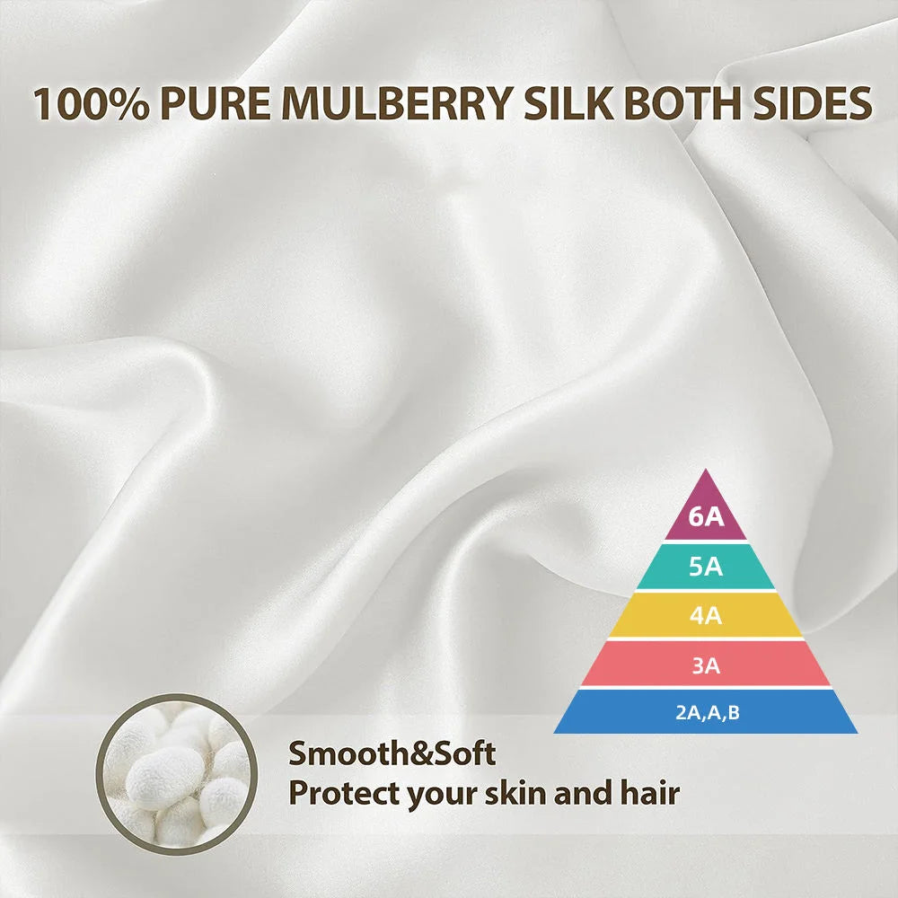 25 Momme Mulberry Silk Pillowcase – 100% Pure Silk, 600TC