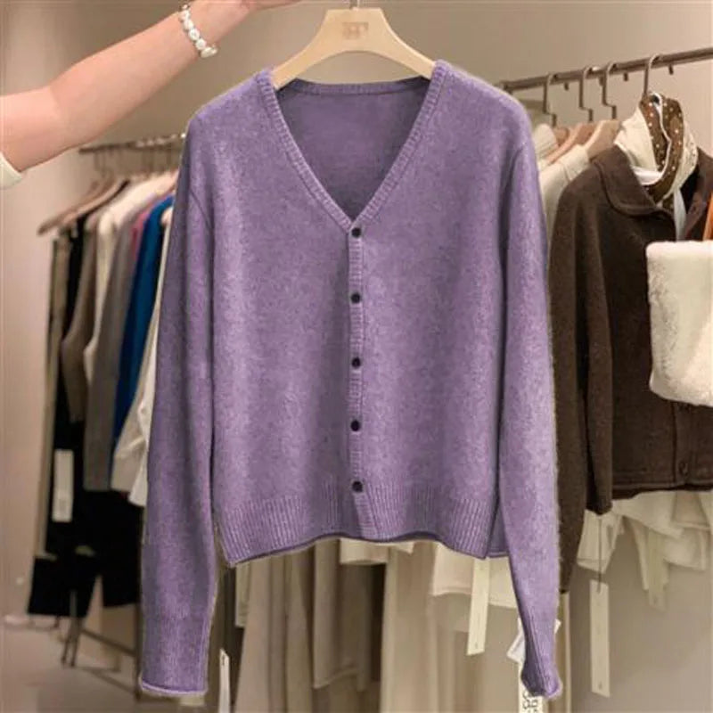 Merino Wool V-Neck Cardigan
