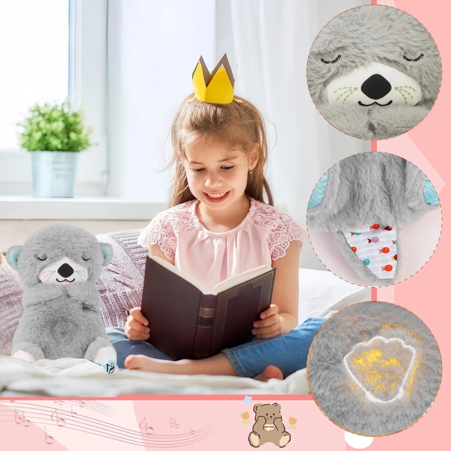 Breathing Bear Baby Soothing Otter Plush Toy The Perfect Sleep Companion for Your Little One