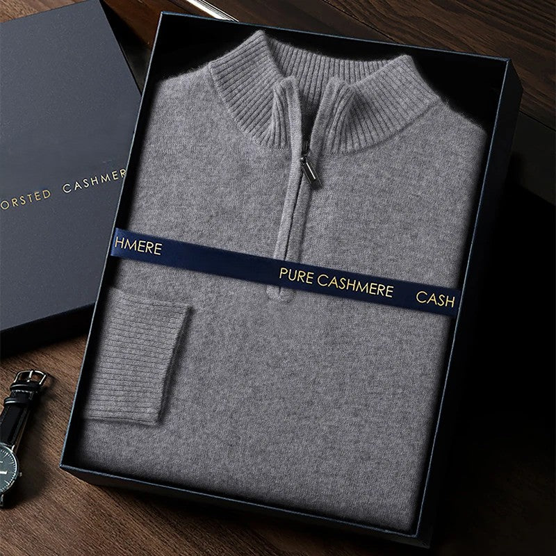 Cashmere Mock-Neck Sweater