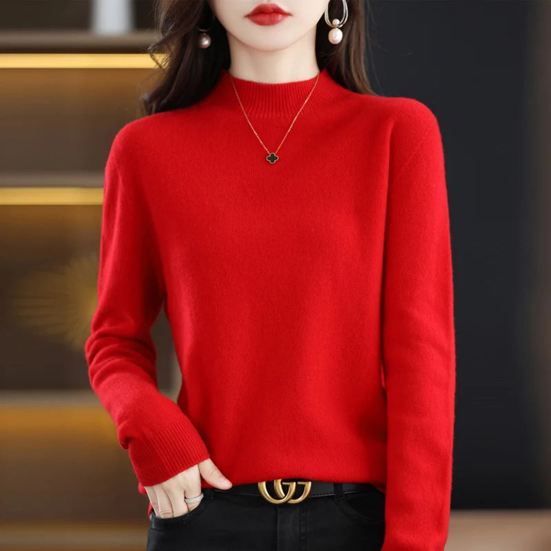 Merino Cashmere Sweater – Women’s Long-Sleeve Pullover