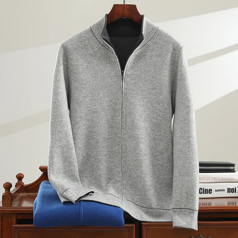 Cashmere Zip Cardigan