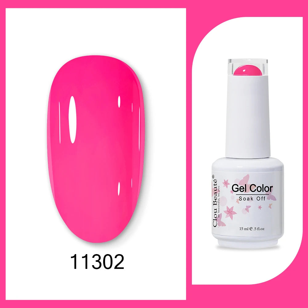 Clou Beaute Neon Gel Polish 15ml – Semi Permanent UV/LED