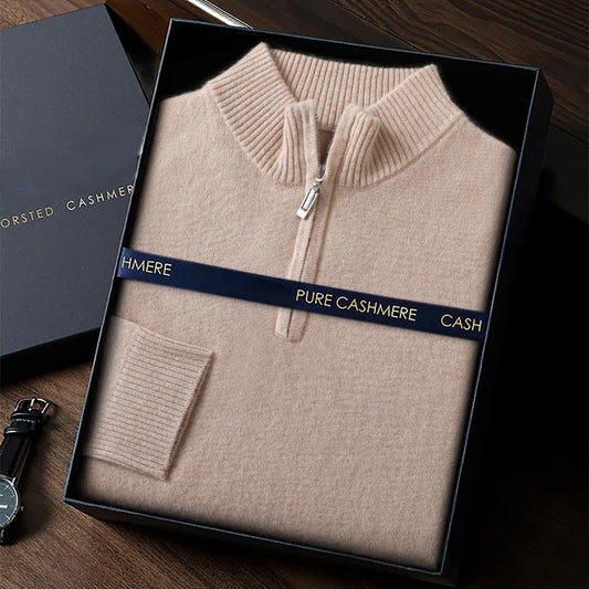 Cashmere Mock-Neck Sweater