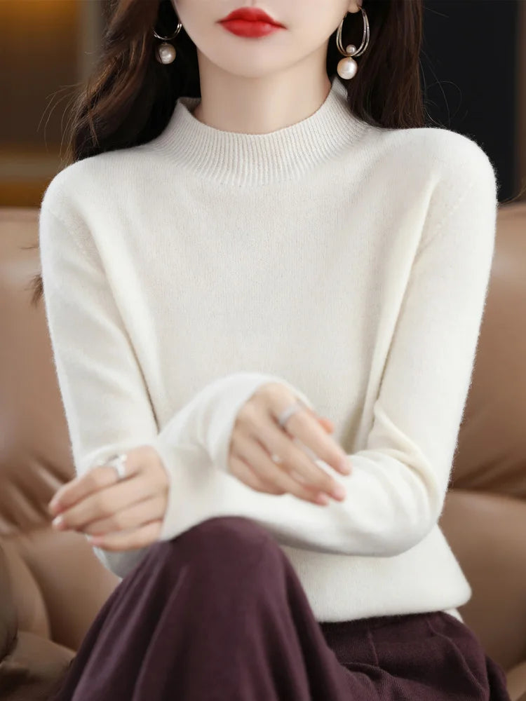Merino Cashmere Sweater – Women’s Long-Sleeve Pullover
