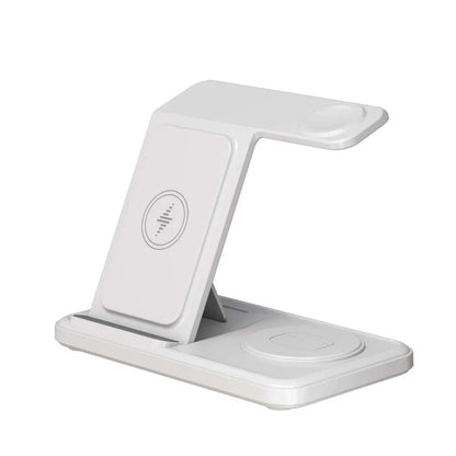 3-in-1 Kabellose Ladestation – Handy, Uhr & Kopfhörer