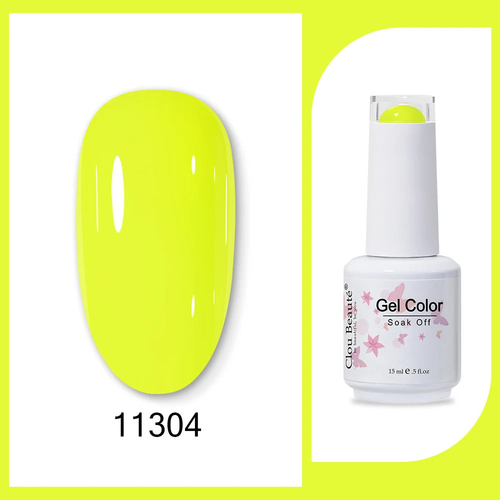 Clou Beaute Neon Gel Polish 15ml – Semi Permanent UV/LED