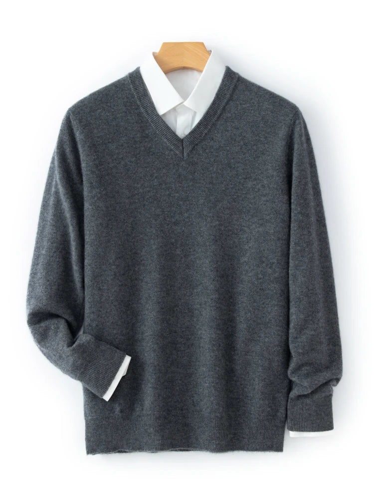Men’s Cashmere V-Neck Sweater