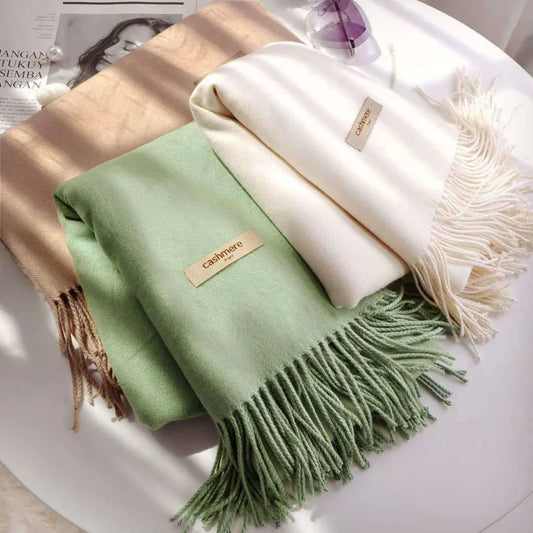 Thick Cashmere Scarf for Women Large 70-200cm