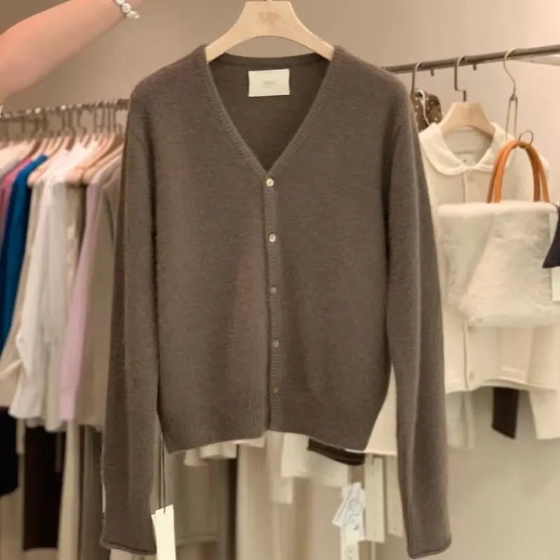 Merino Wool V-Neck Cardigan