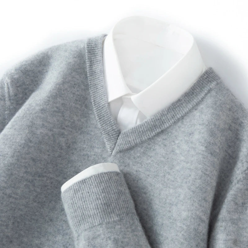 Men’s Cashmere V-Neck Sweater