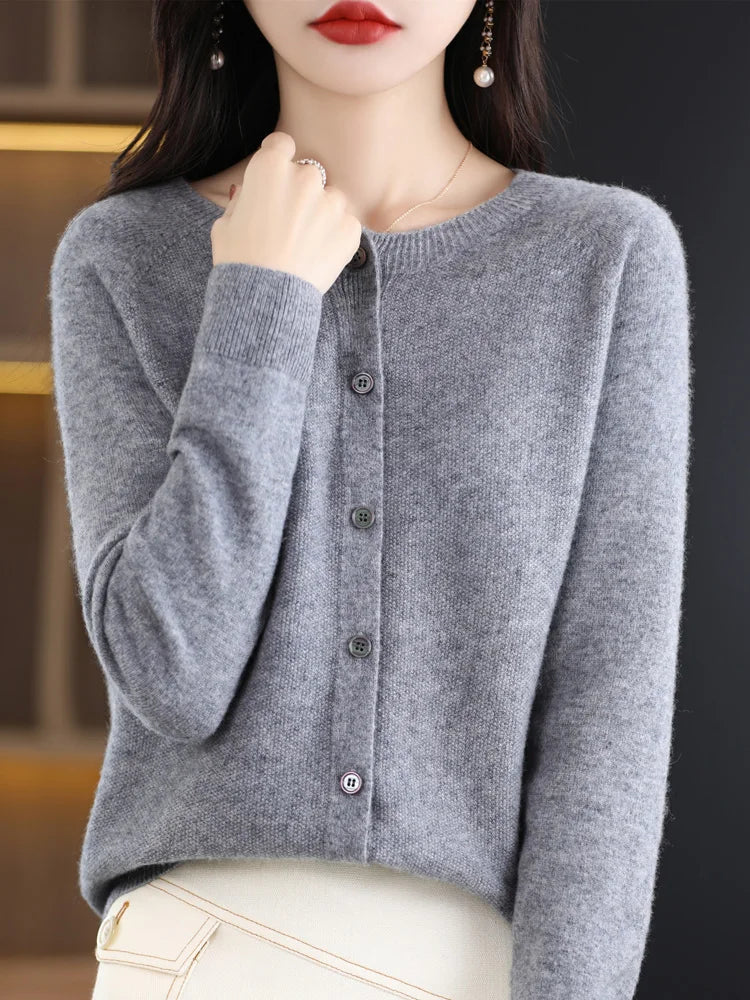 Merino Wool Cardigan – Women’s Chic Knitwear