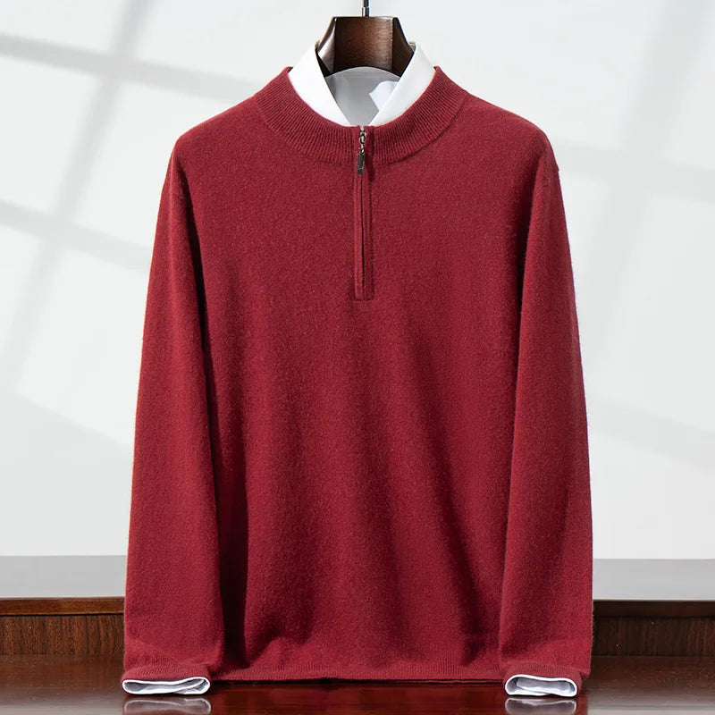 Men’s Cashmere Zipper Pullover
