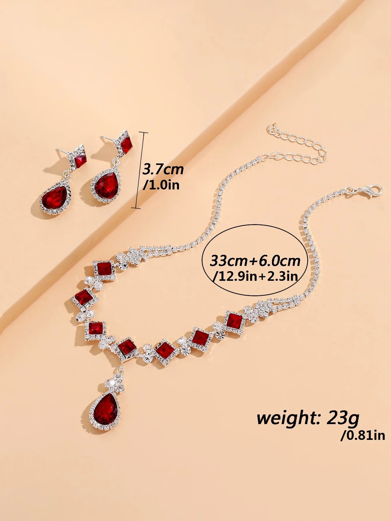 3-piece Women's Claw Chain Series Geometric Droplet Earrings Necklace Set Wedding Banquet Party Holiday Gift 8056