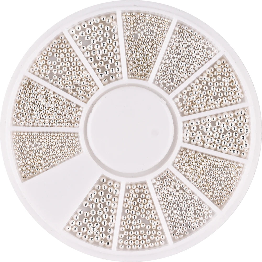 HotPress Caviar Nail Beads – Mixed Size Metallic Charms